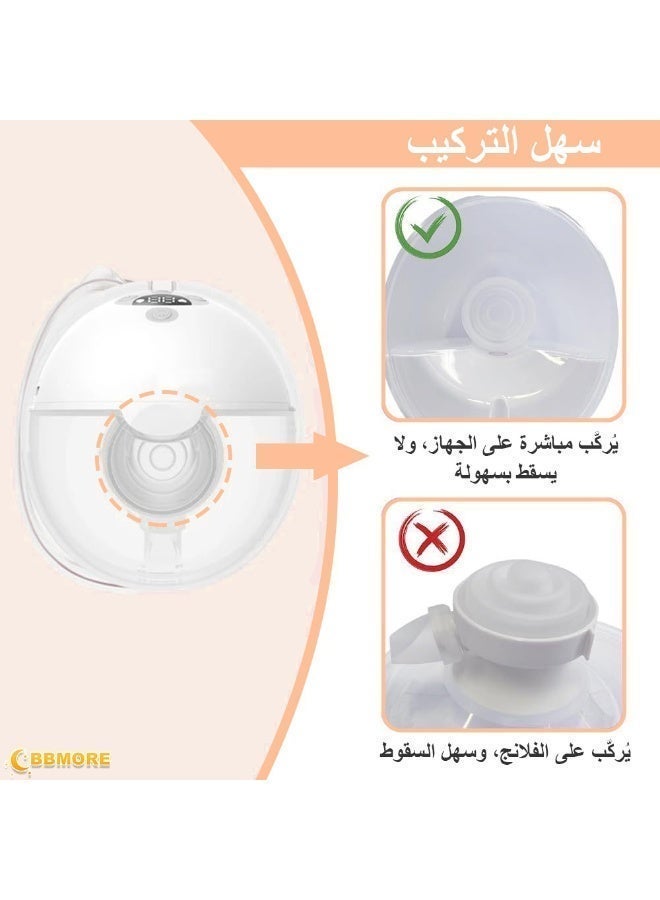 BBMORE 6 PCS Duckbill Valves & 4 PCS Diaphragm Compatible with Momcozy M5 Wearable Breast Pump, Replacement Pump Parts Accessories Compatible for M5 Momcozy - Image 4